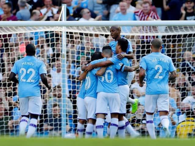 Man City celebrations
